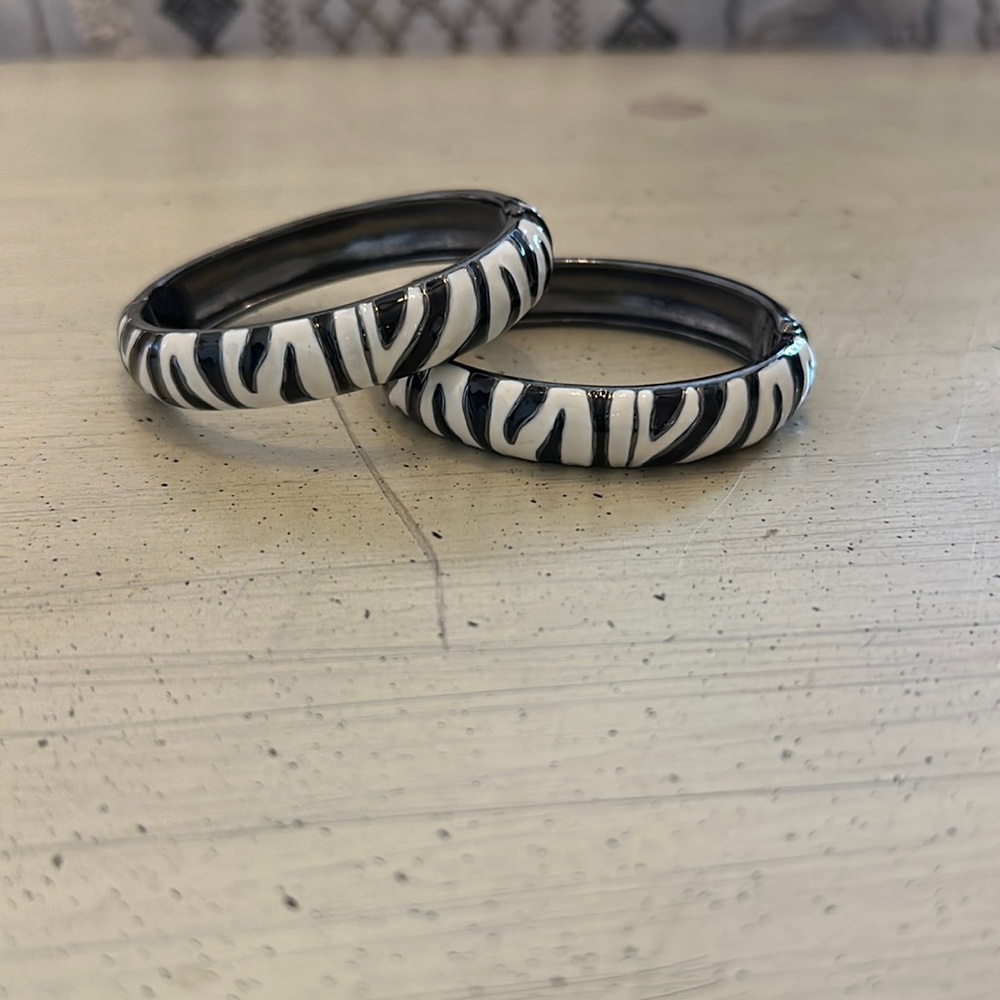 Set of 2 Zebra Bangles